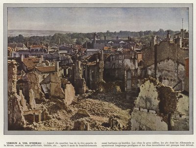 Verdun aus der Vogelperspektive von Jules Gervais Courtellemont